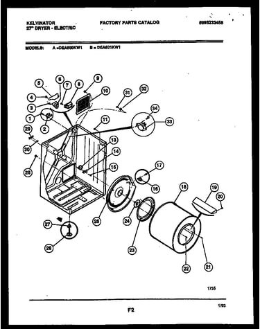 Cabinet and component parts