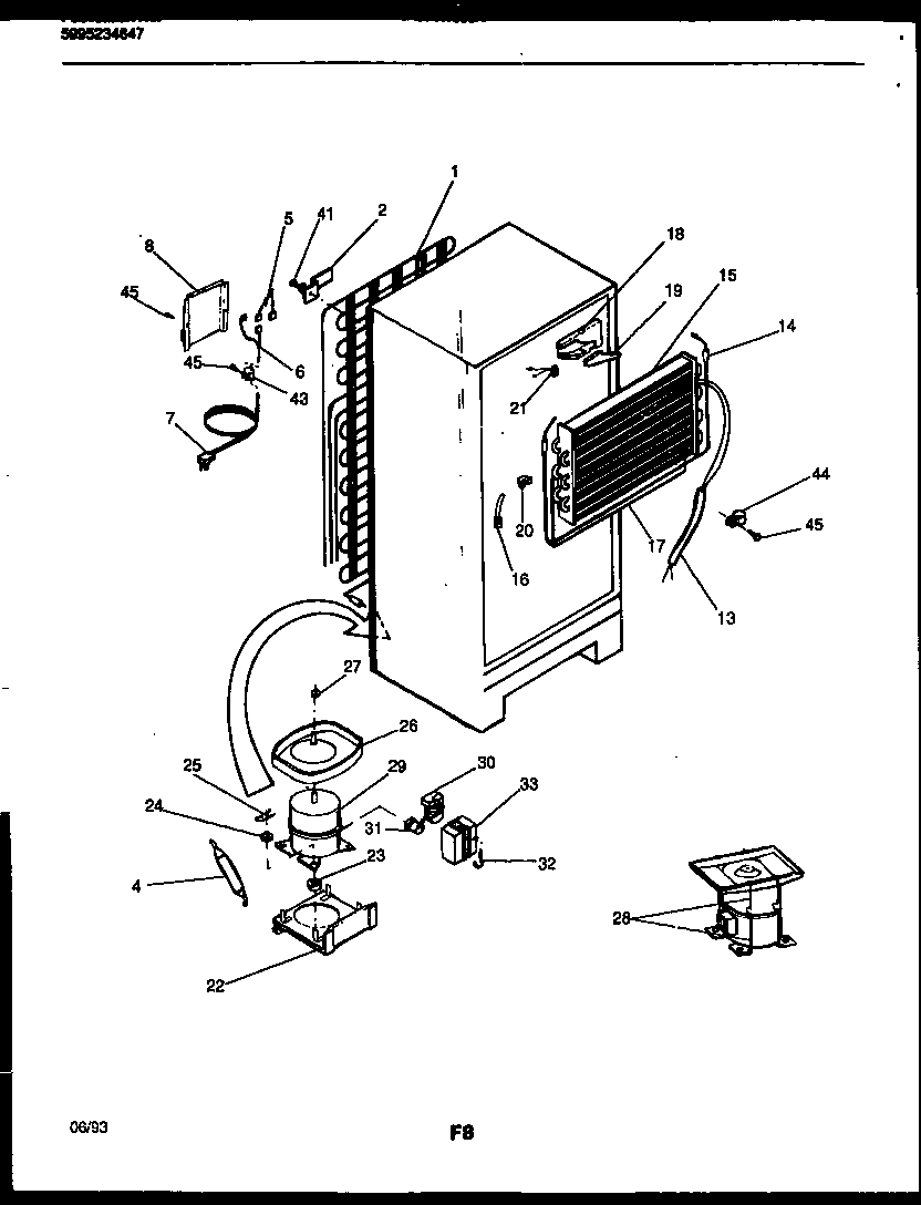 System and automatic defrost parts