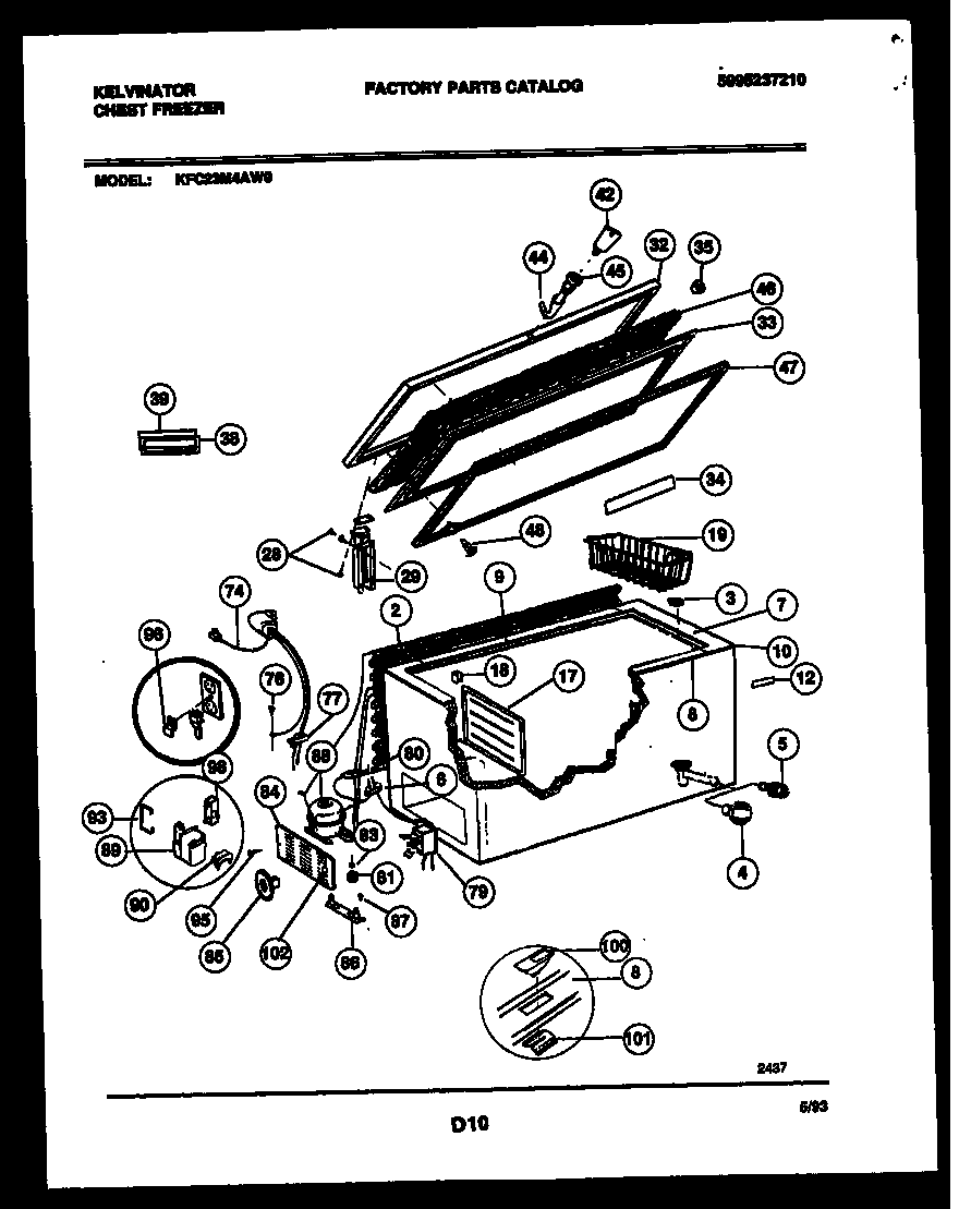 Chest freezer parts