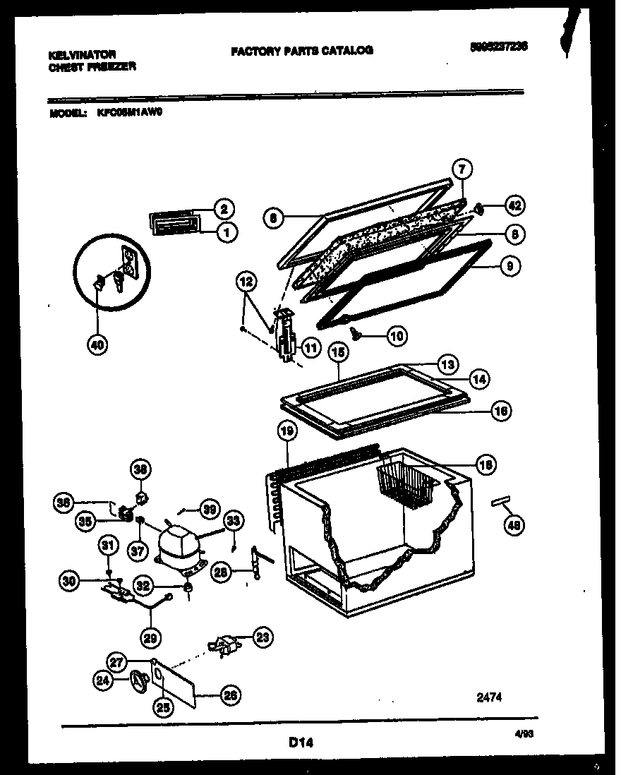 Chest freezer parts