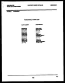 Functional parts list