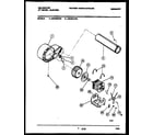 Kelvinator DEA500KD2 motor and blower parts diagram