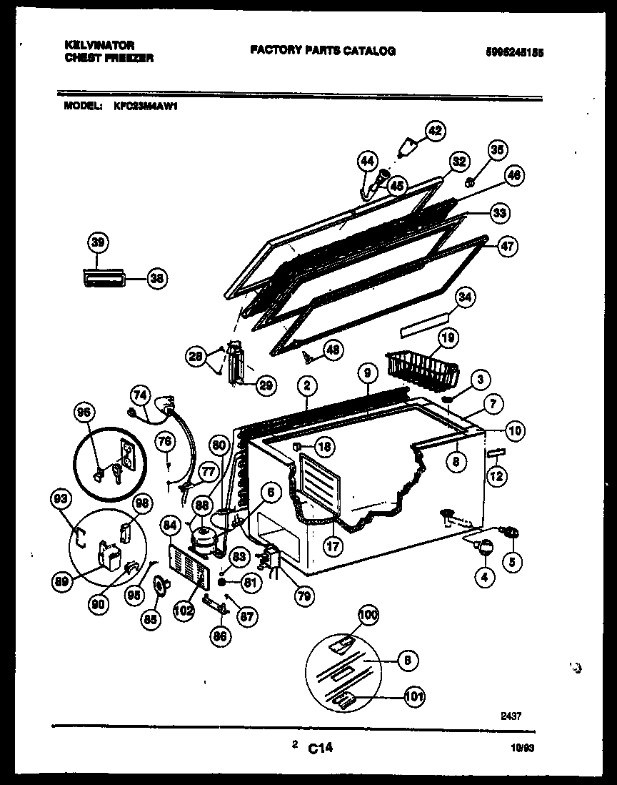 Chest freezer parts