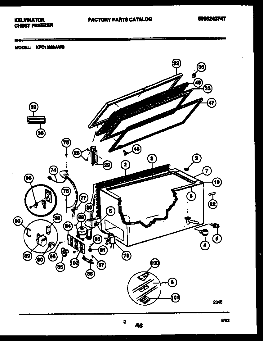 Chest freezer parts