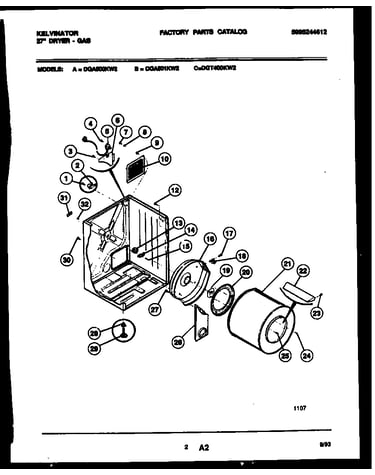 Cabinet and component parts