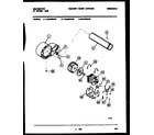 Kelvinator DGA500KD2 motor and blower parts diagram