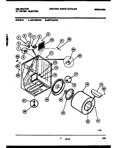 Cabinet and component parts