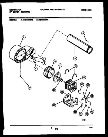 Motor and blower parts