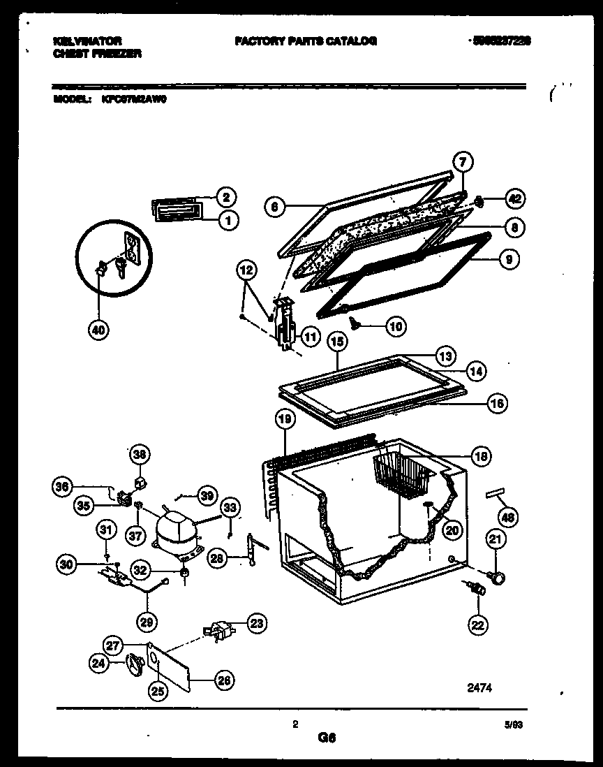 Chest freezer parts