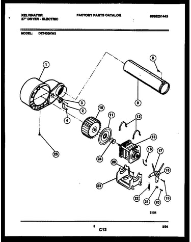 Motor and blower