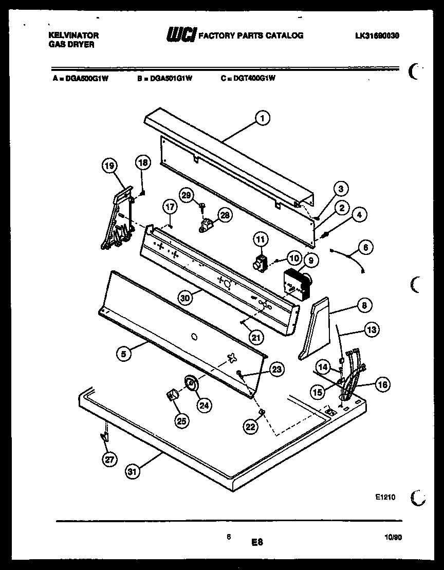 CONSOLE AND CONTROL PARTS