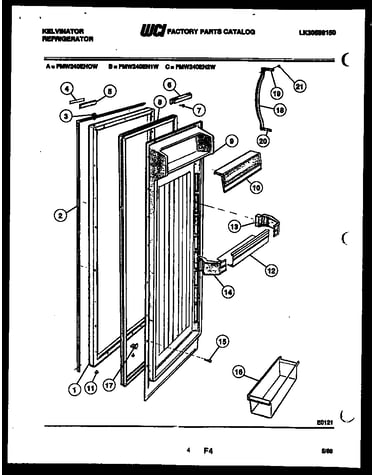 Refrigerator door parts