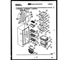 Kelvinator FMW240ENOJ shelves and supports diagram