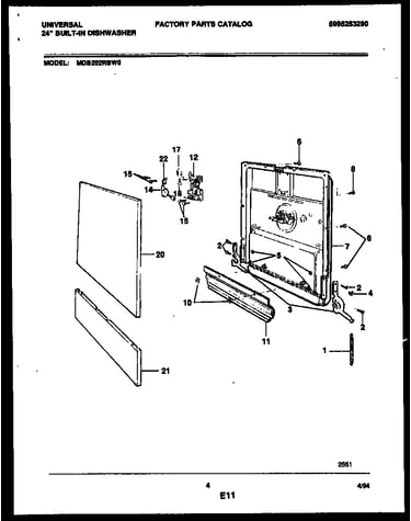 Inner door parts