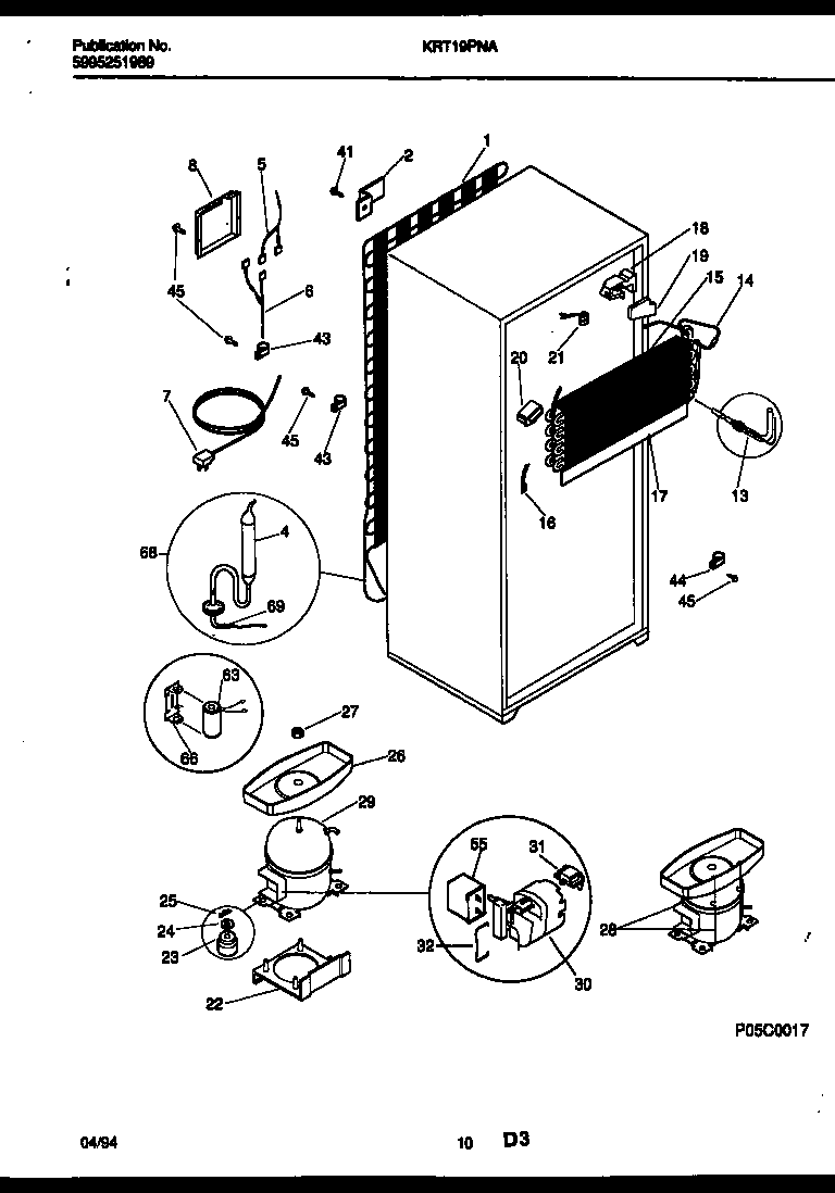 System and automatic defrost parts