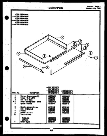 Drawer parts