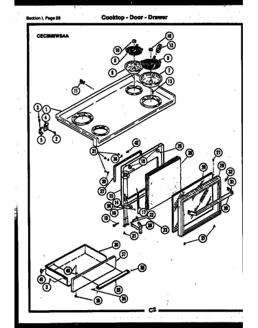 Cooktop-door-drawer