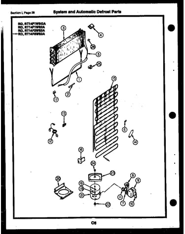 System and automatic defrost parts