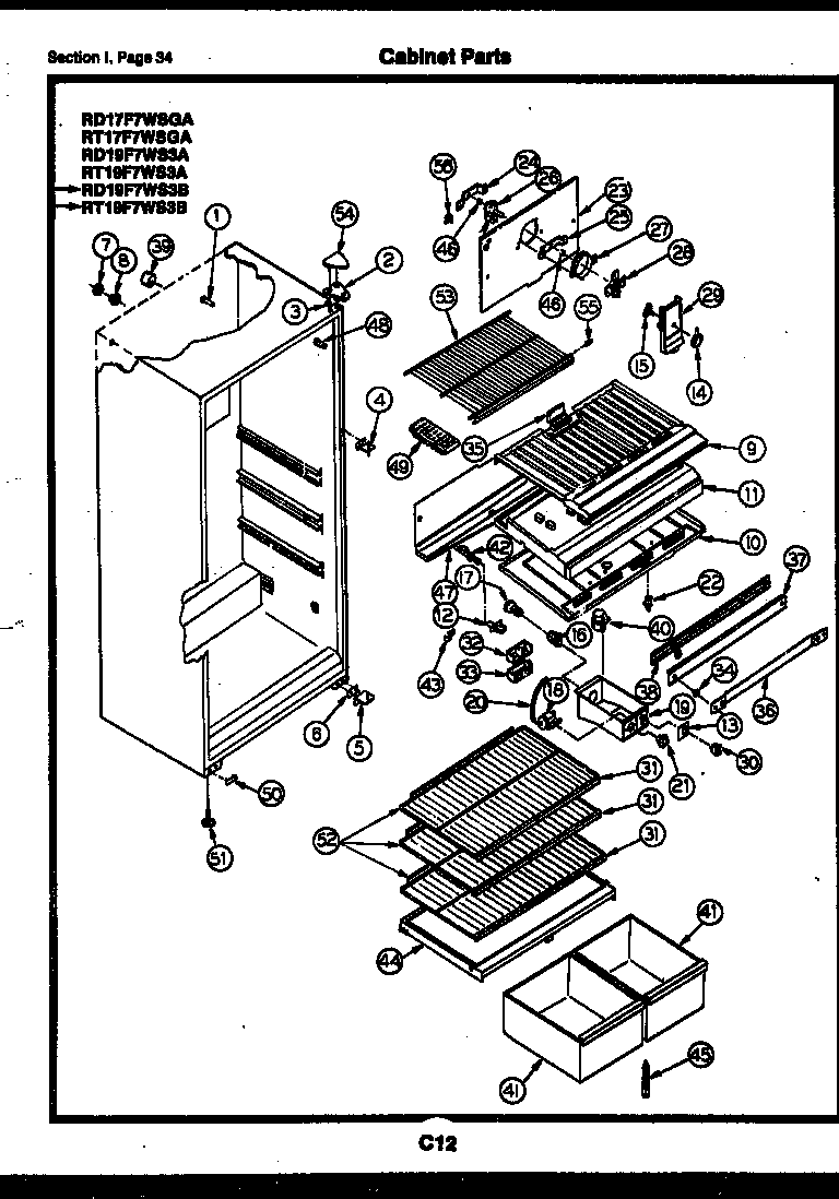 Cabinet parts