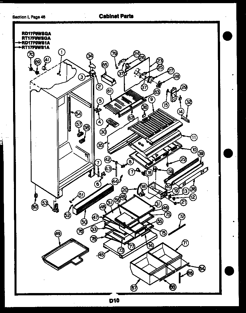 CABINET PARTS