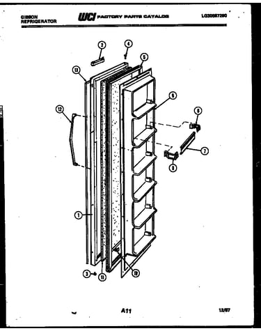 Freezer door parts