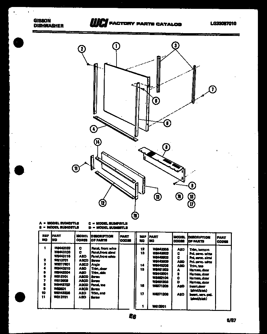 Outer door parts