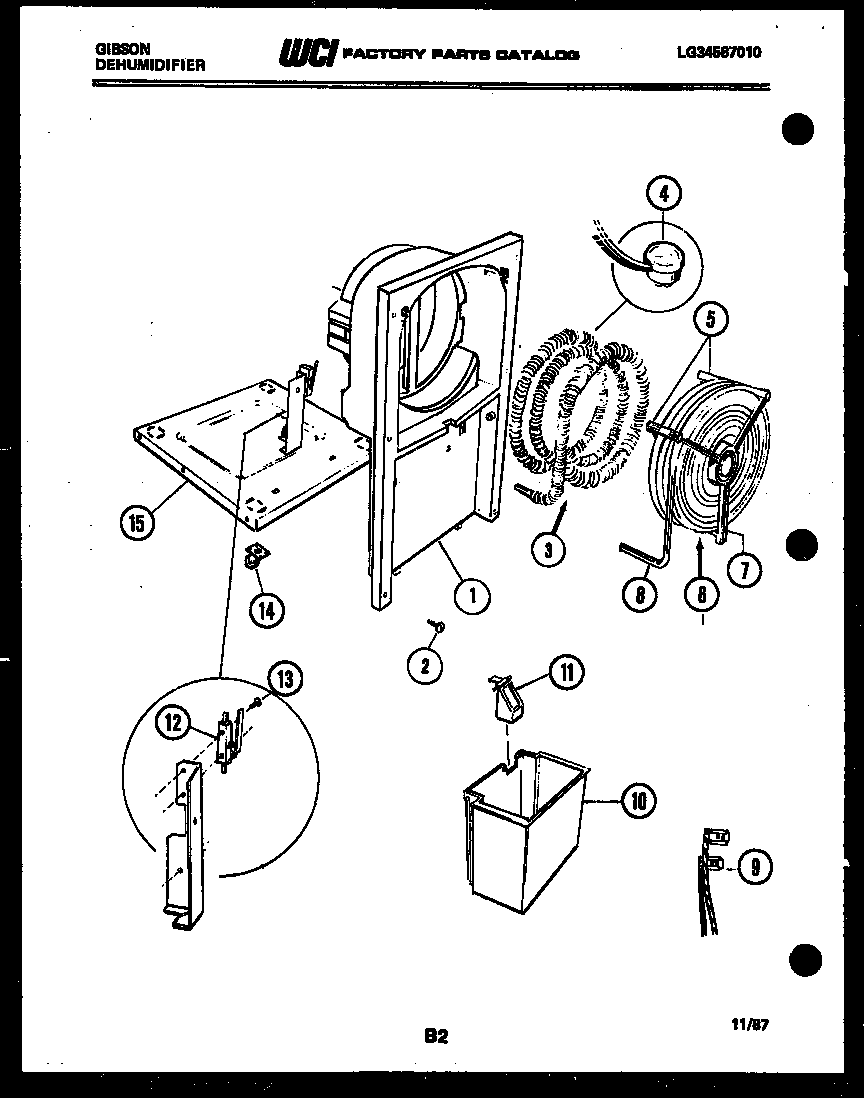 Water and condensing parts