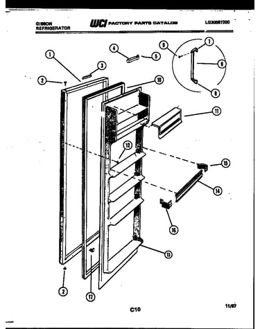 Refrigerator door parts