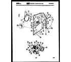 Gibson DG27S6FTMA cabinet front, motor and blower diagram