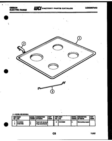 Cooktop parts