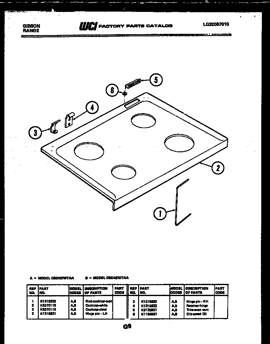 COOKTOP PARTS