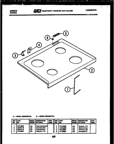 Cooktop parts