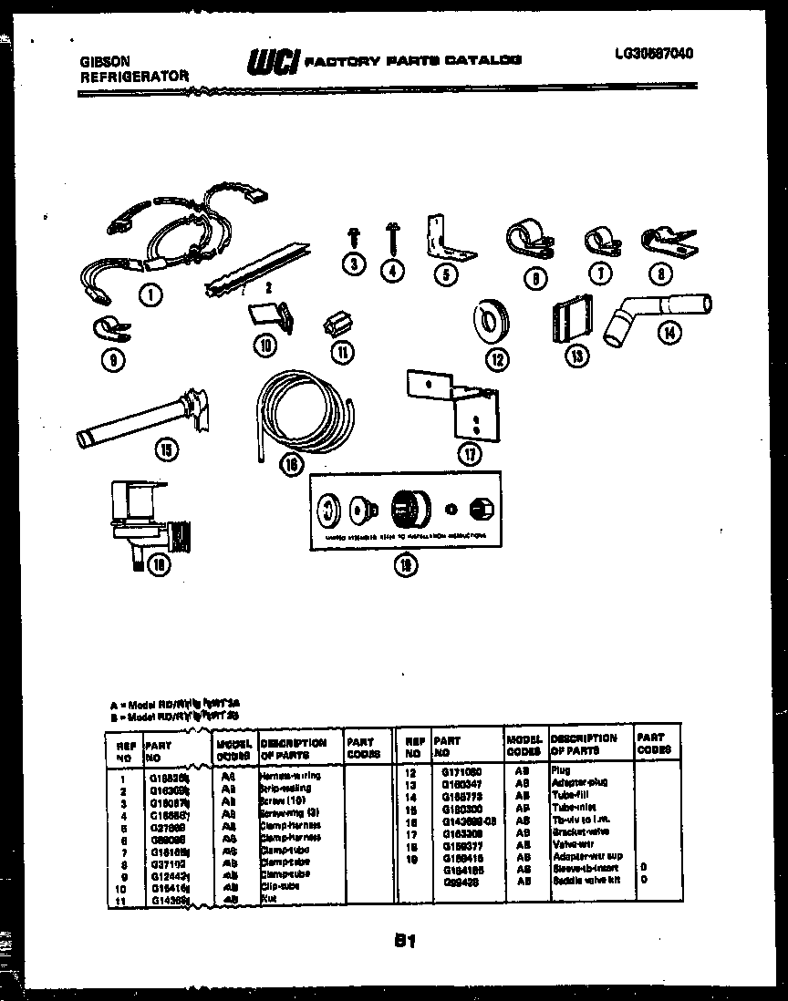 ICE MAKER INSTALLATION PARTS