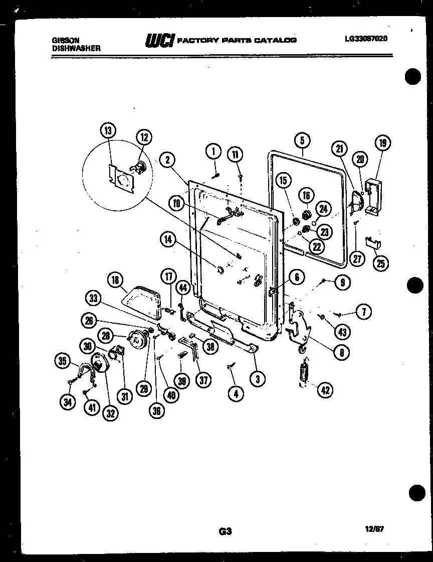 Inner door parts