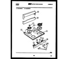 Gibson CEA1M2WSTD backguard and cooktop parts diagram