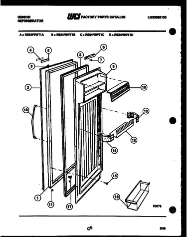 Refrigerator door parts