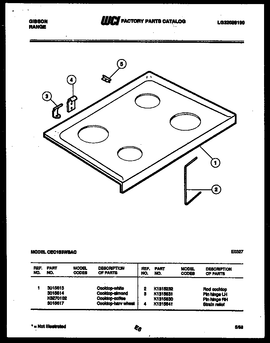 Cooktop parts