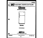 Gibson RD19F9WU3E cover page diagram