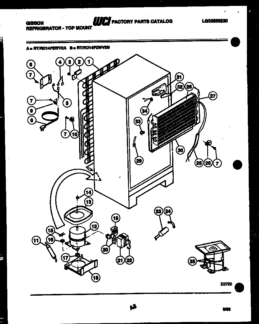 System and automatic defrost parts
