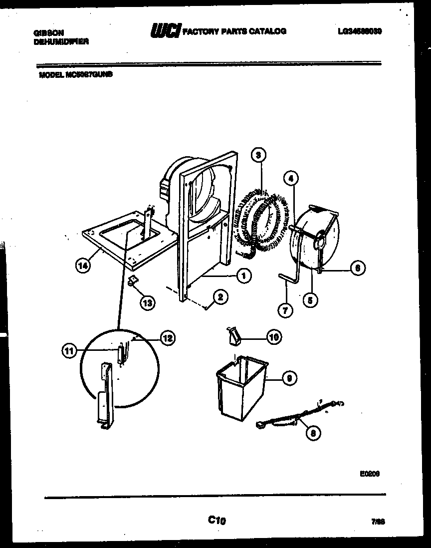 Water and condensing parts