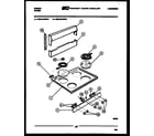Gibson CEB1M1WSTD backguard and cooktop parts diagram