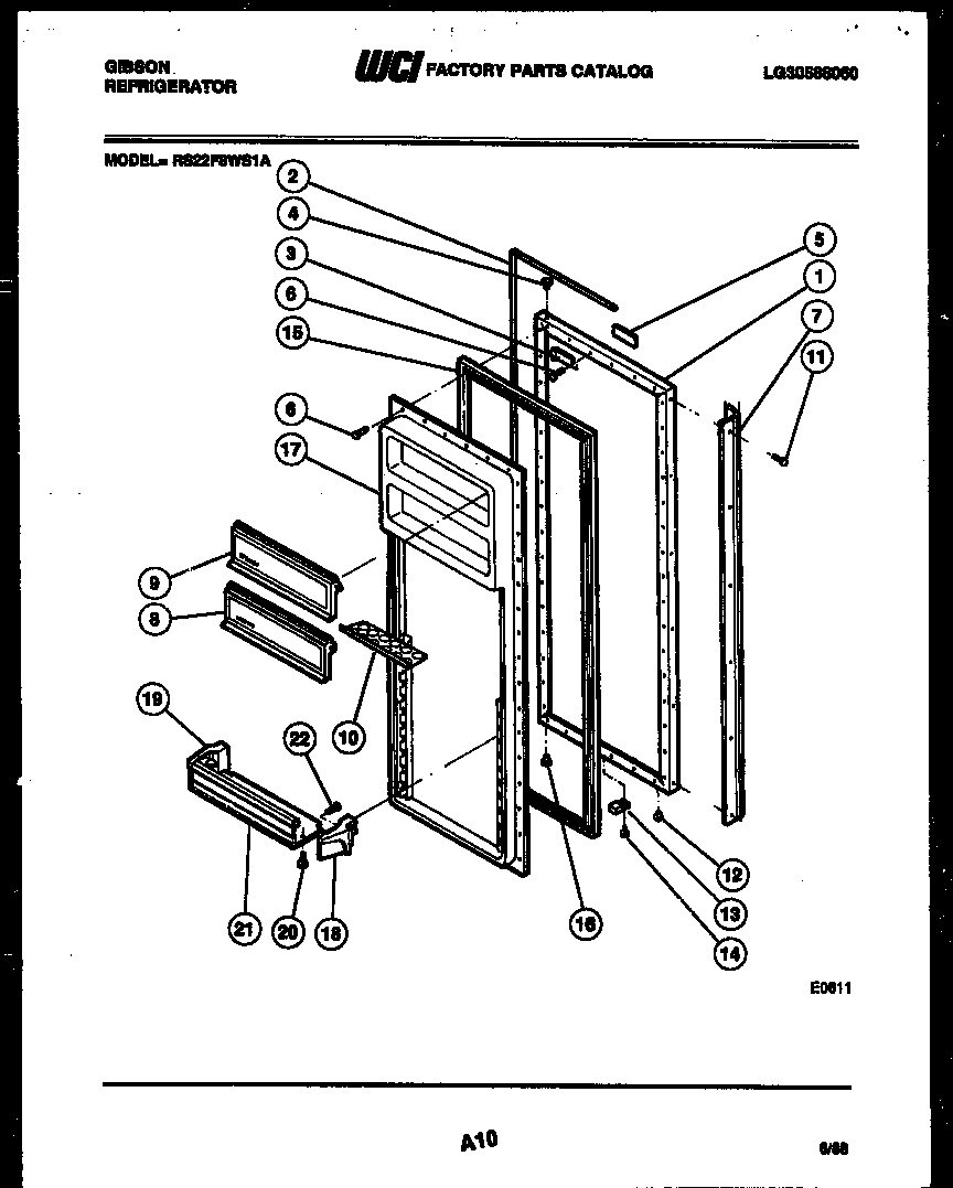 Refrigerator door parts