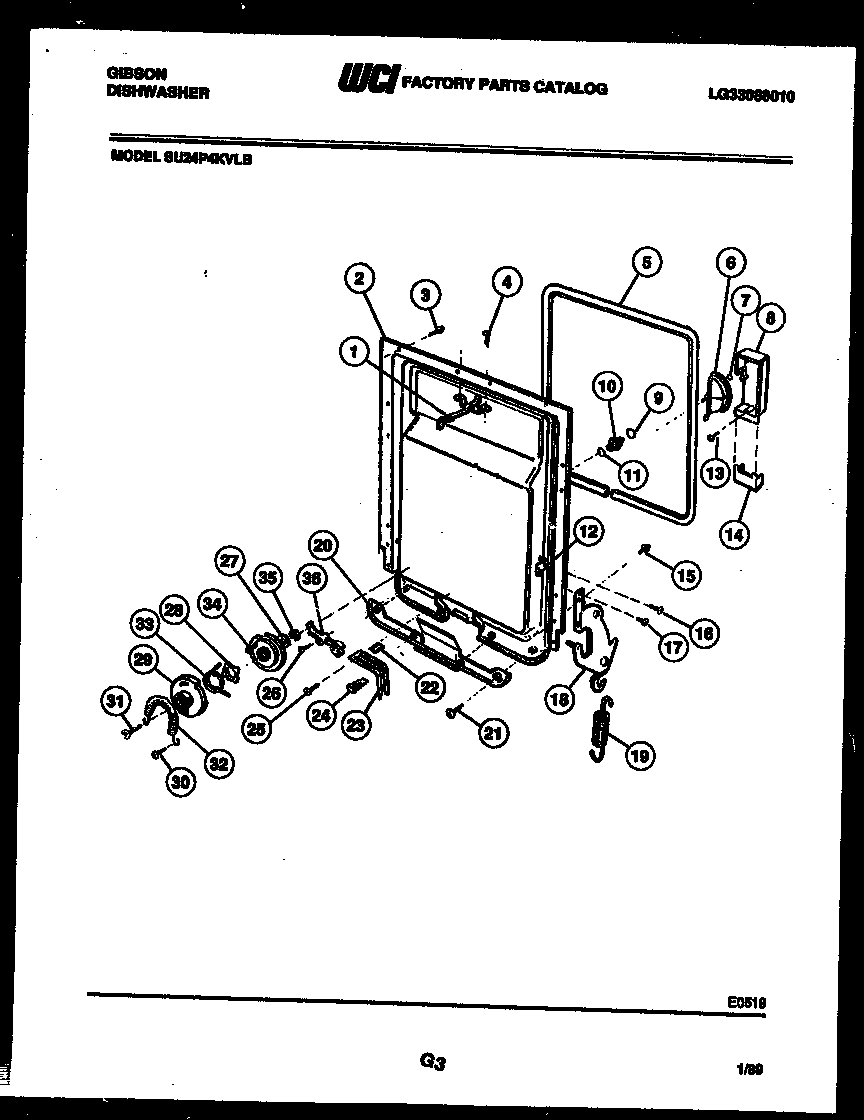 Inner door parts