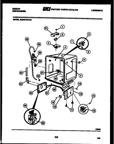 Tub and frame parts