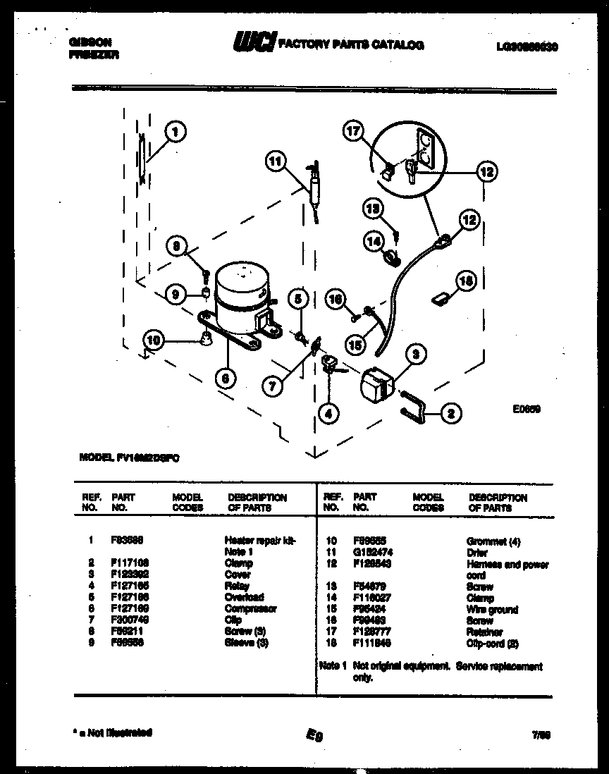 Compressor and electrical parts