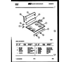 Gibson CGC1M3WSTB backguard and cooktop parts diagram