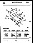 Backguard and cooktop parts