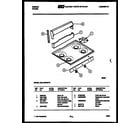 Gibson CGC1M2WSTD backguard and cooktop parts diagram