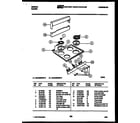 Gibson CEA3M2WSTC backguard and cooktop parts diagram