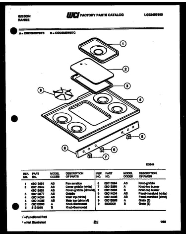 Cooktop parts